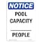 Signmission OSHA Notice Sign, Pool Capacity _ People, 7in X 5in Decal, 5" W, 7" H, Portrait OS-NS-D-57-V-17676 - alternate 1